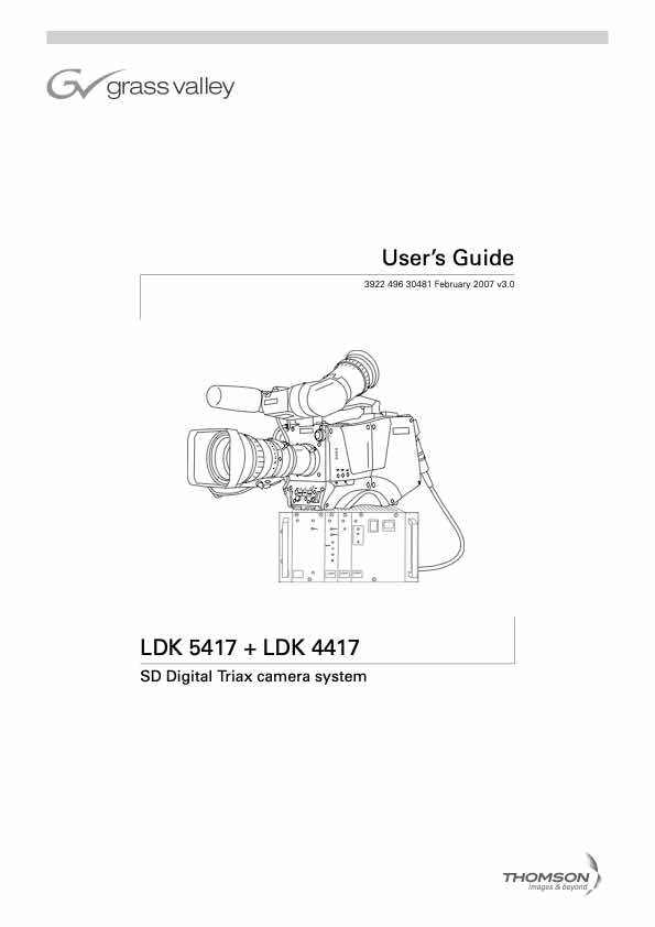 Grass Valley LDK4417-5417 Digital Triax technical manual preview