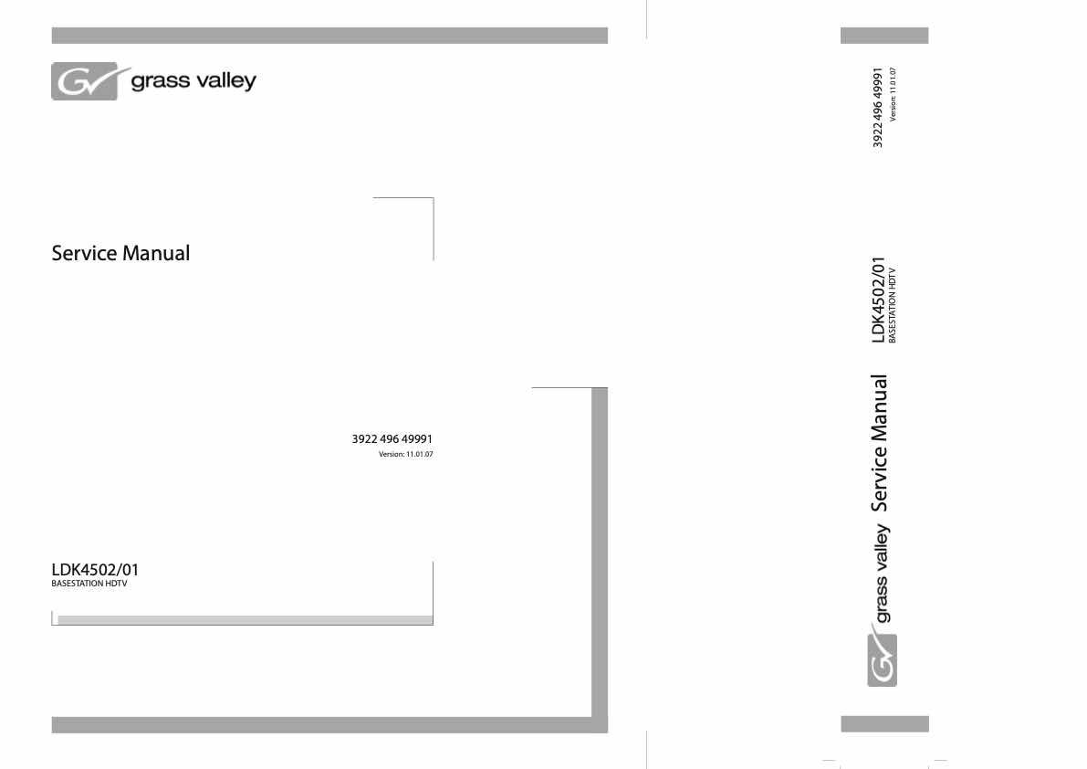 Grass Valley LDK4502 Base Station HDTV technical manual preview