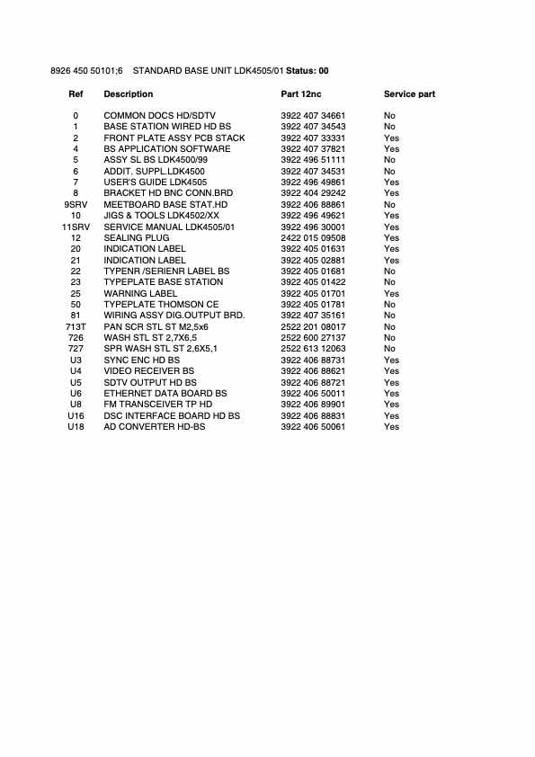 Grass Valley LDK4505-5000 Base Station SL technical manual preview