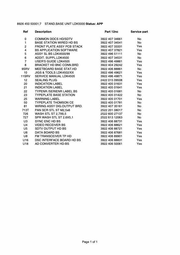 Grass Valley LDK4505-5000 Base Station technical manual preview