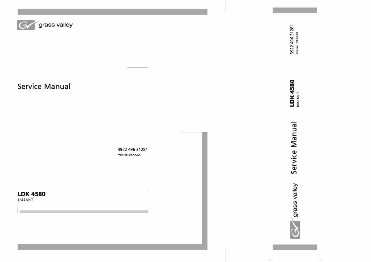 Grass Valley LDK4580-3000 Base Unit technical manual preview