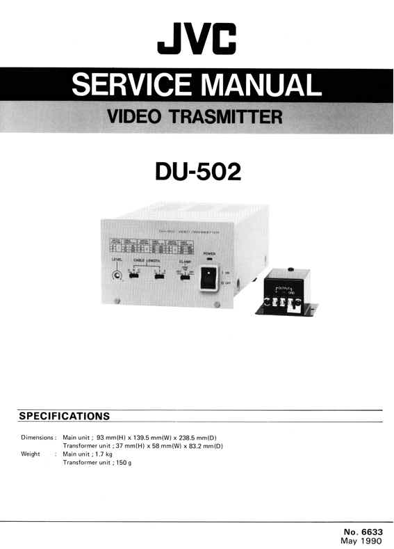 JVC DU_502 technical manual preview