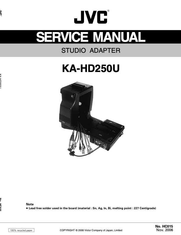 JVC KA-HD250U technical manual preview