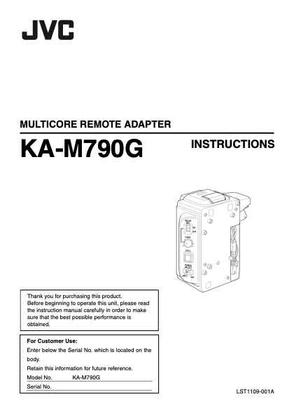 JVC KA-M790G technical manual preview