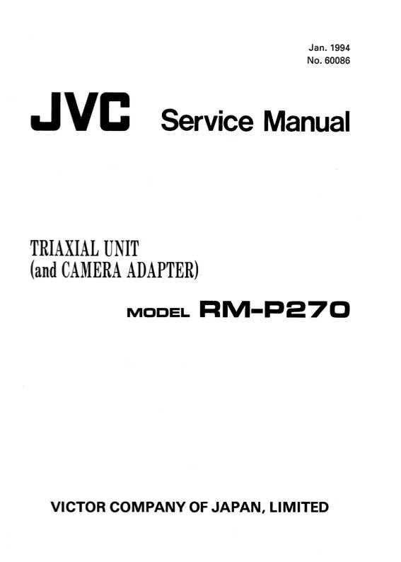 JVC RM-P270 technical manual preview