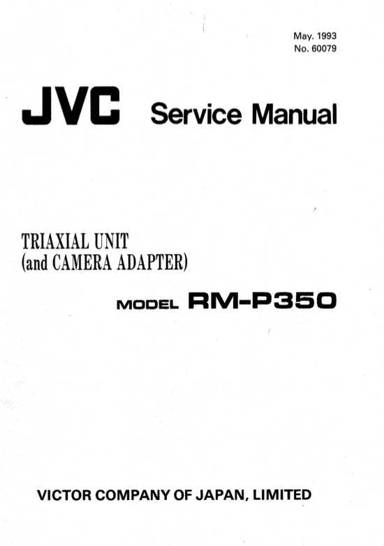 JVC RM-P300 technical manual preview