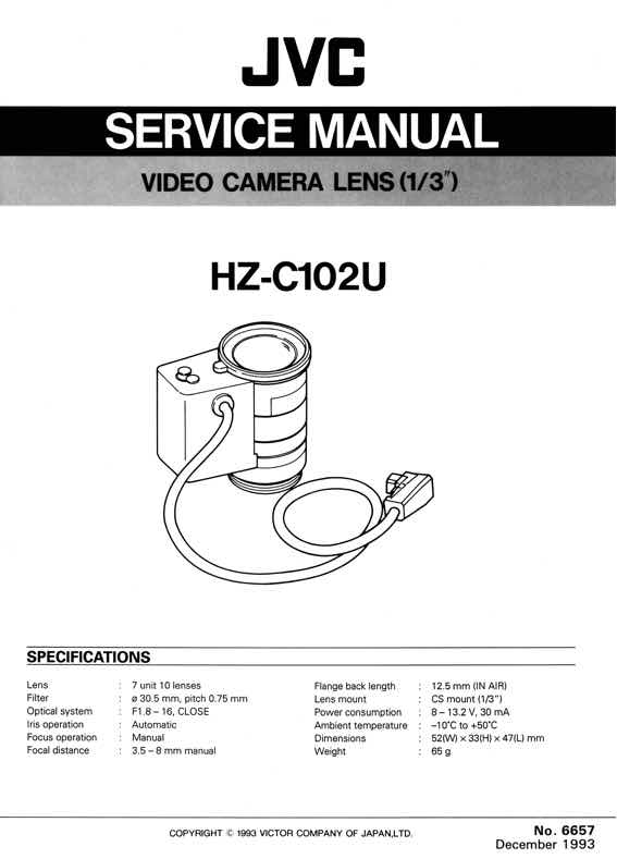 JVC HZ_C102U technical manual preview