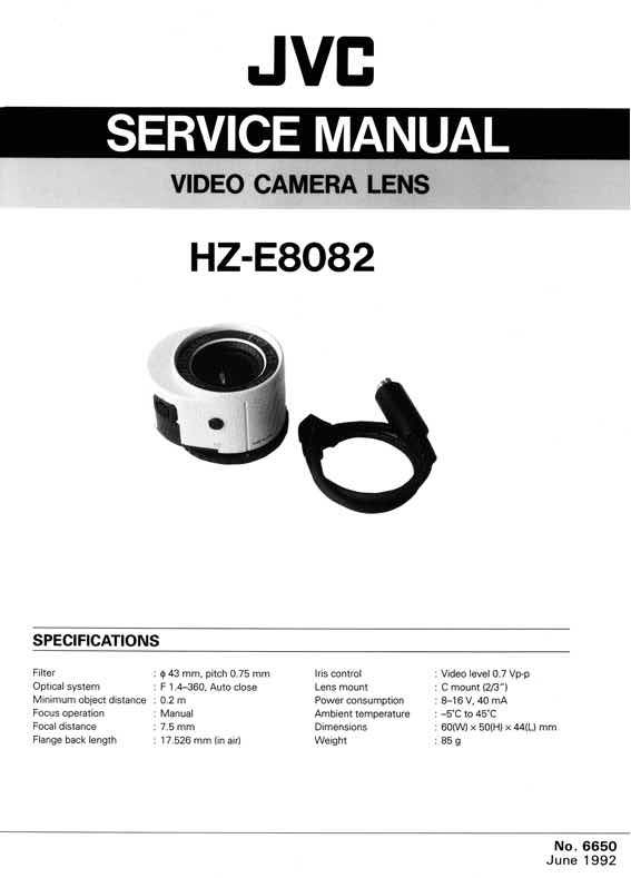 JVC HZ_E8082 technical manual preview