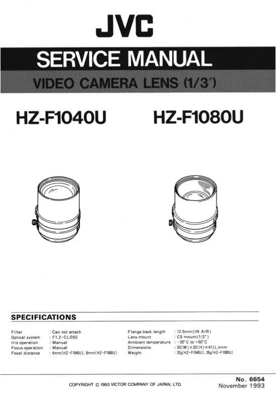 JVC HZ_F1040U technical manual preview