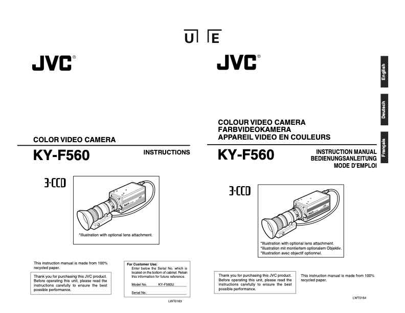 JVC KY-F560 technical manual preview