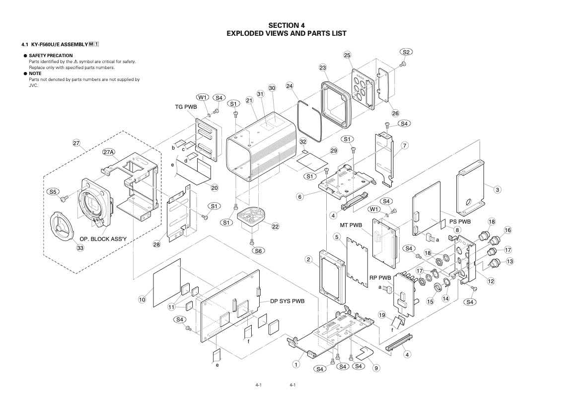 JVC KY-F560 technical manual preview