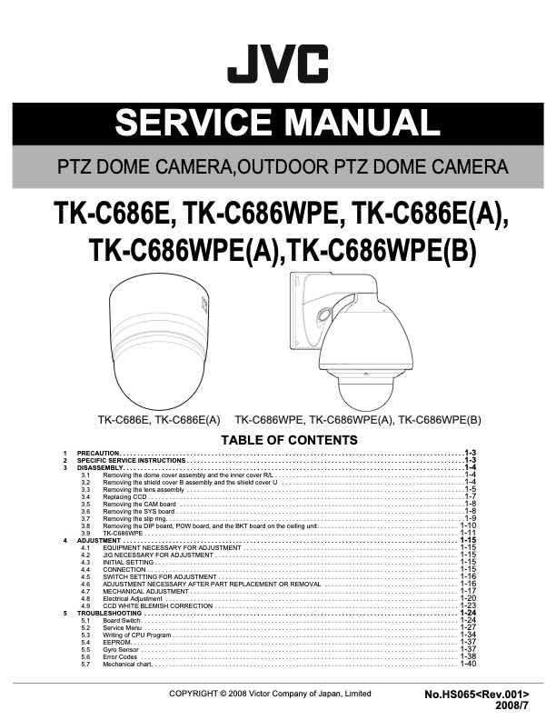 JVC TK-C686W(A) technical manual preview