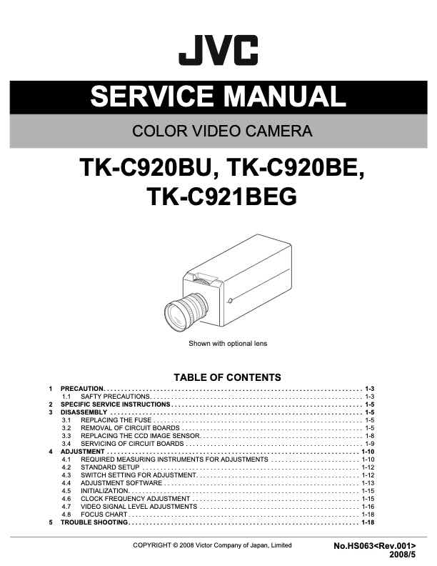 JVC TKC921BEG technical manual preview