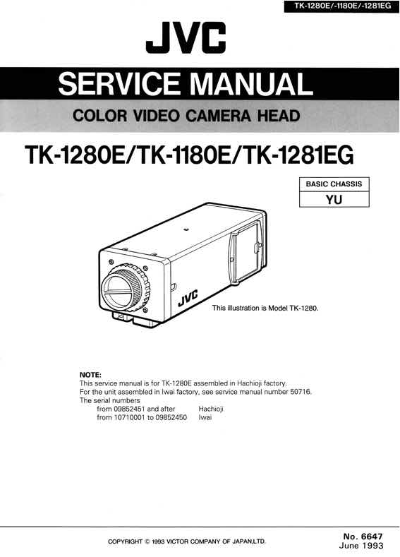 JVC TK_1280E technical manual preview