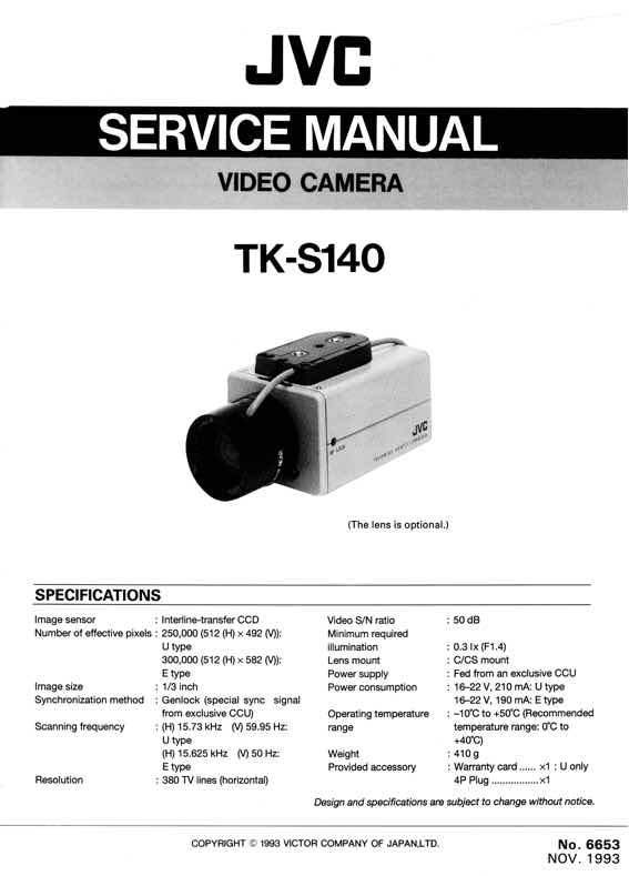 JVC TK_S140 technical manual preview