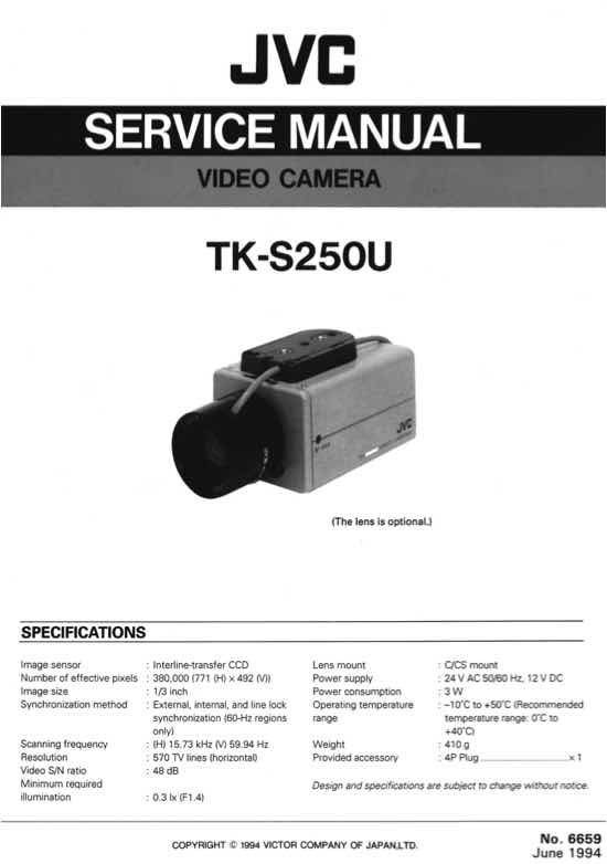 JVC TK_S250U technical manual preview