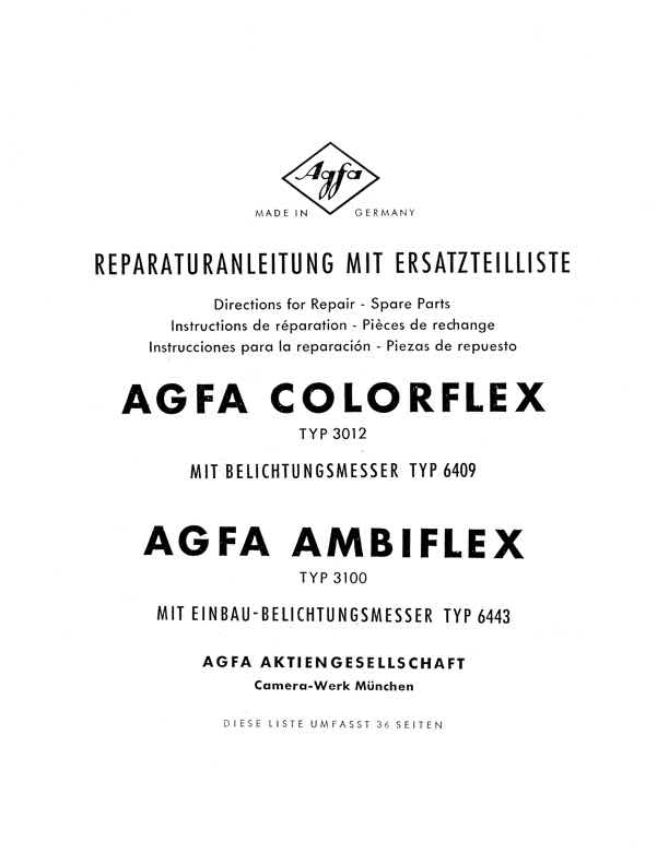 AGFA Colorflex technical manual preview