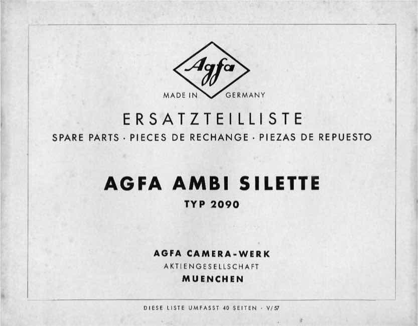 AGFA Silette technical manual preview