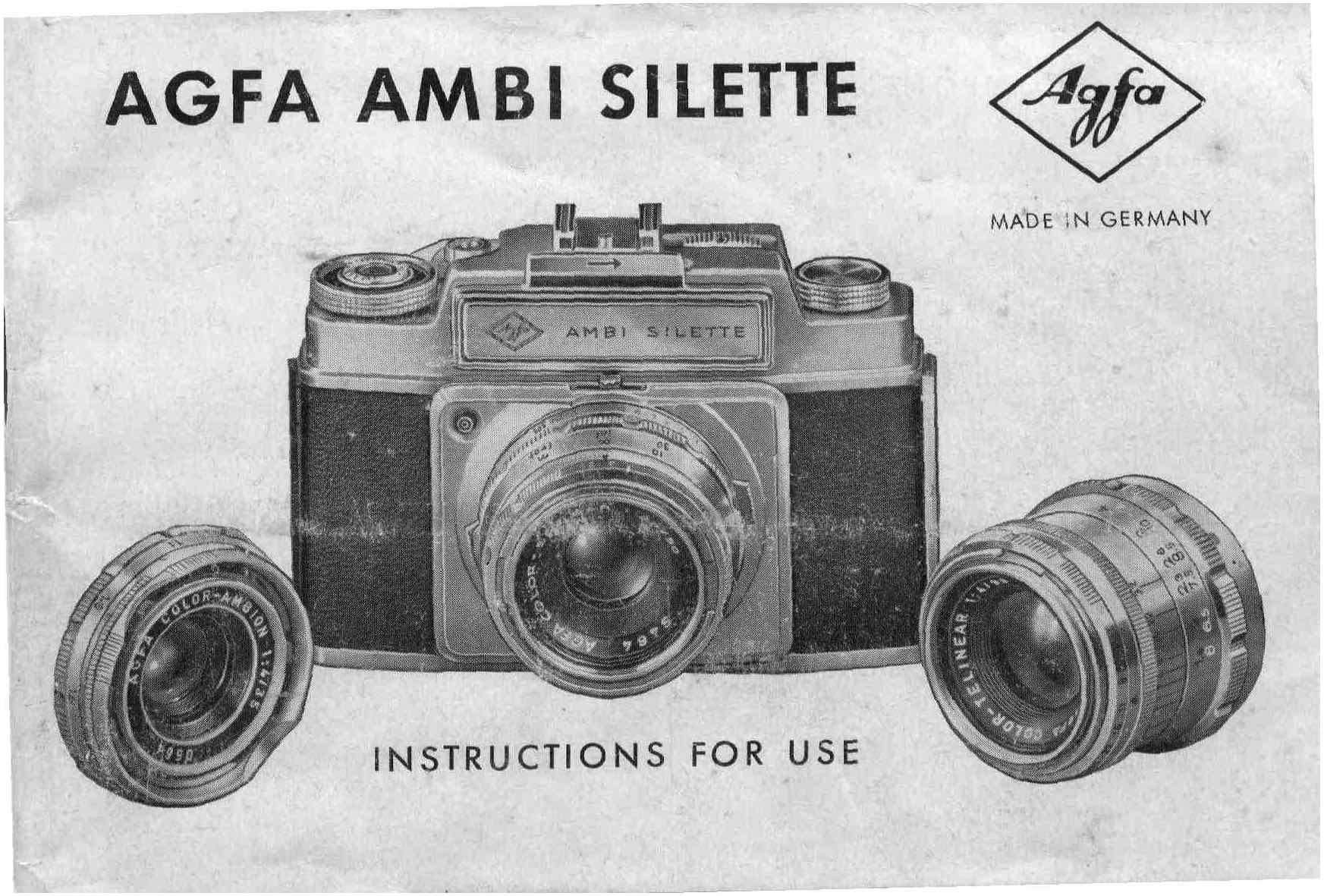 AGFA Silette technical manual preview