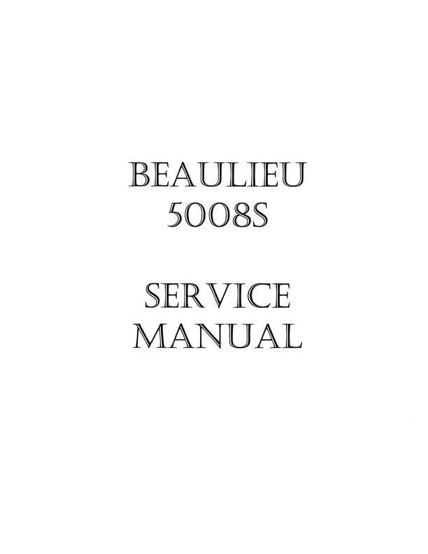Beaulieu 5008 technical manual preview