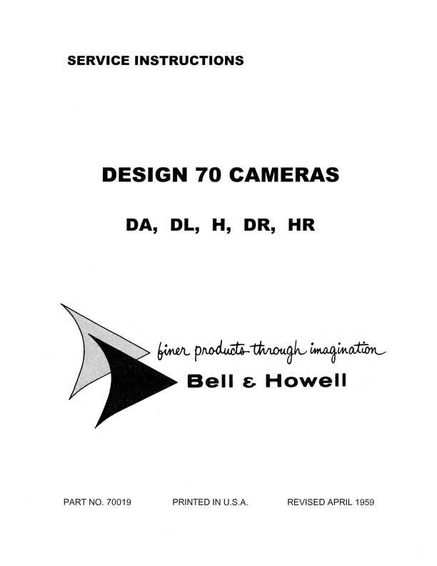 Bell & Howell 70 technical manual preview