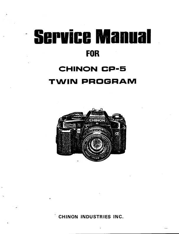Chinon CP5 technical manual preview