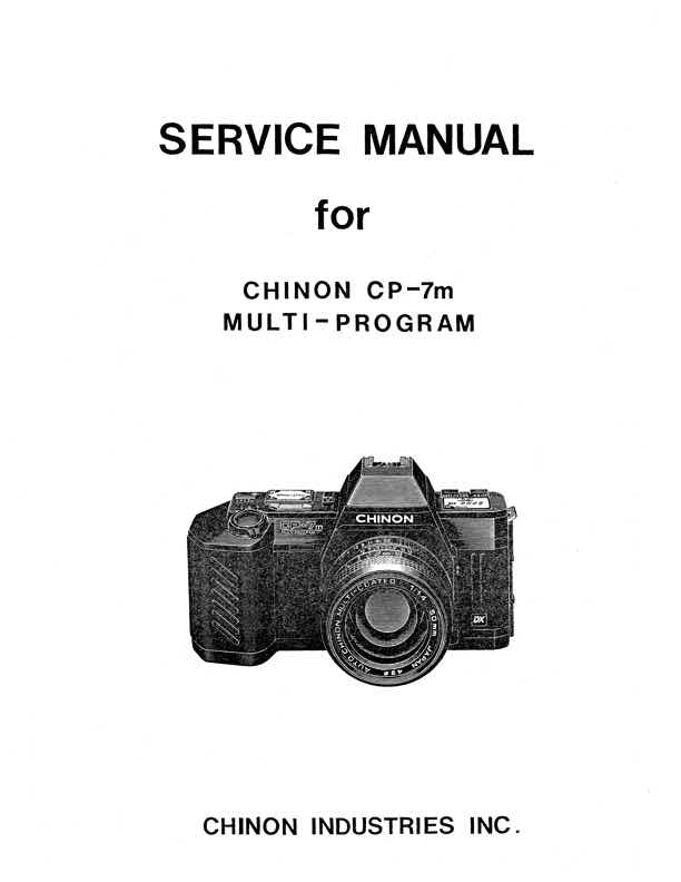 Chinon CP7 technical manual preview
