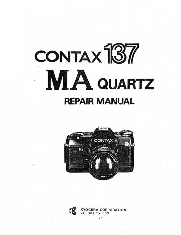 Contax 137 technical manual preview