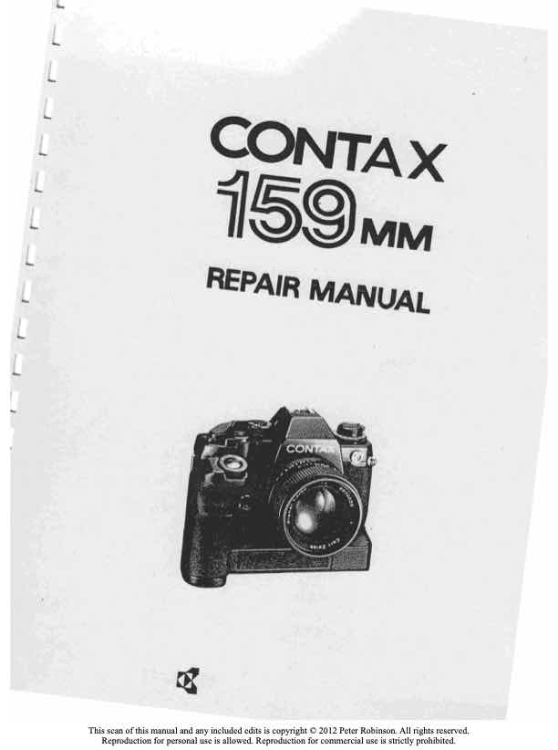 Contax 159 technical manual preview