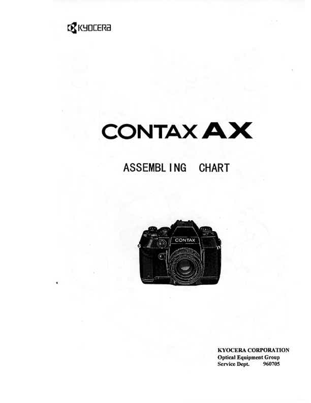 Contax AX technical manual preview