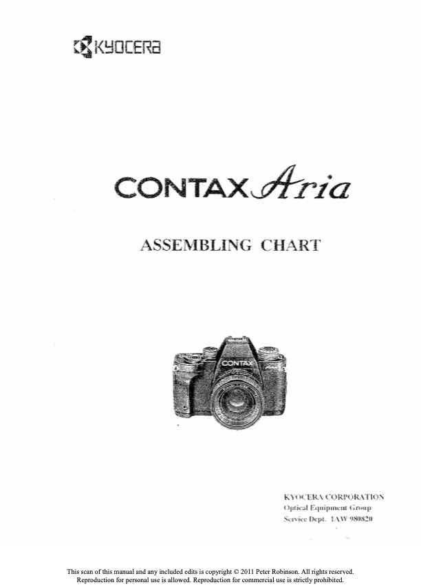 Contax Aria technical manual preview