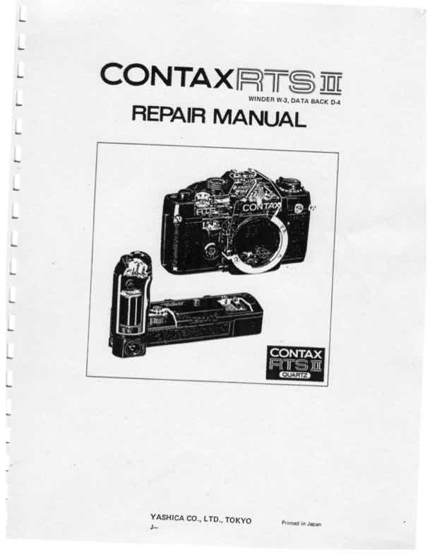 Contax RTS-II technical manual preview