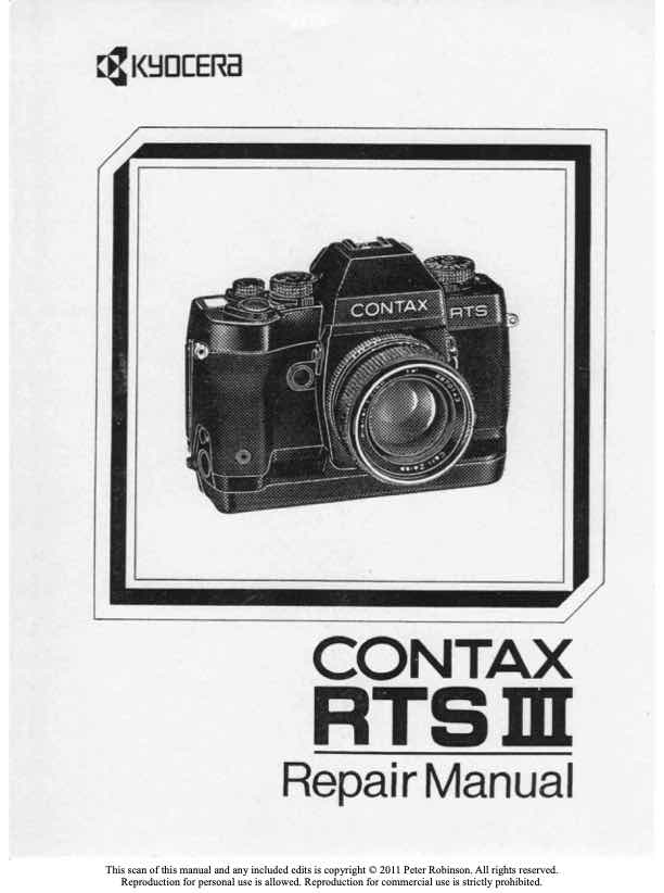 Contax RTS-III technical manual preview