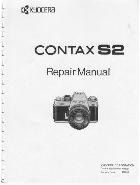 Contax S2 technical manual preview
