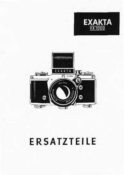 Exacta VX1000 technical manual preview