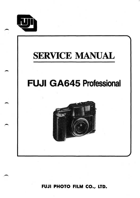 Fuji GA645 technical manual preview
