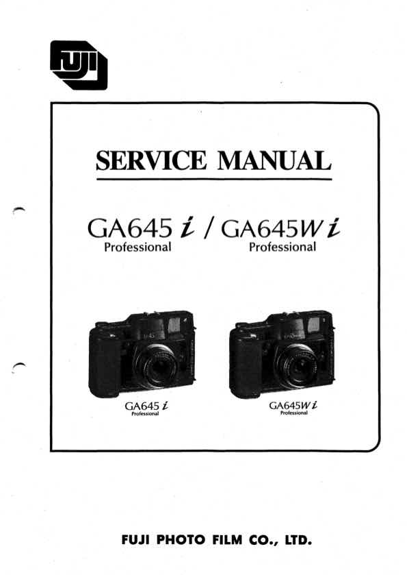 Fuji GA645 technical manual preview
