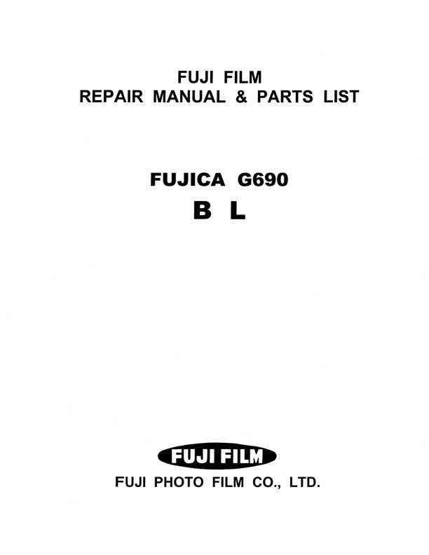 Fujica G690 technical manual preview
