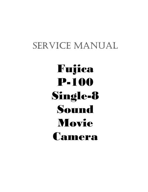 Fujica P100 technical manual preview