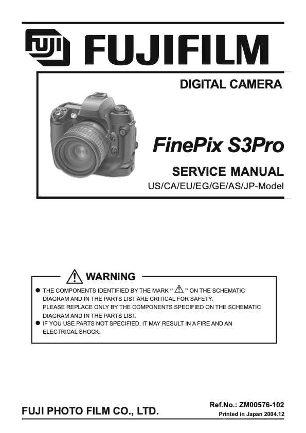 Fujica S3 technical manual preview