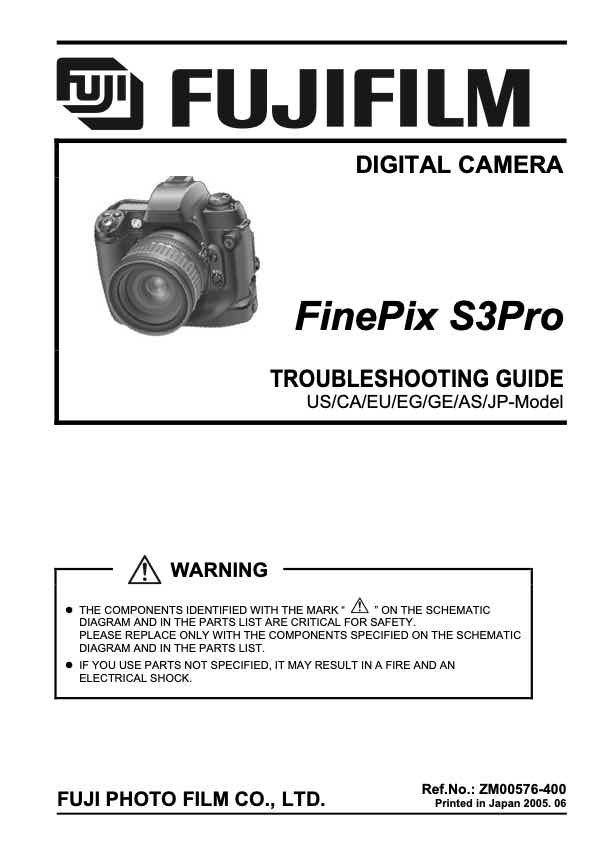 Fujica S3 technical manual preview