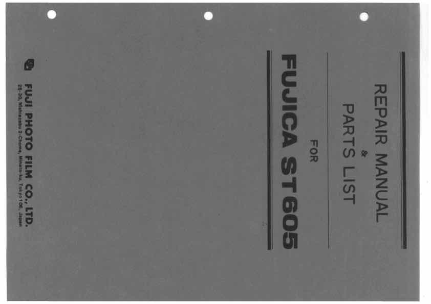 Fujica ST605 technical manual preview