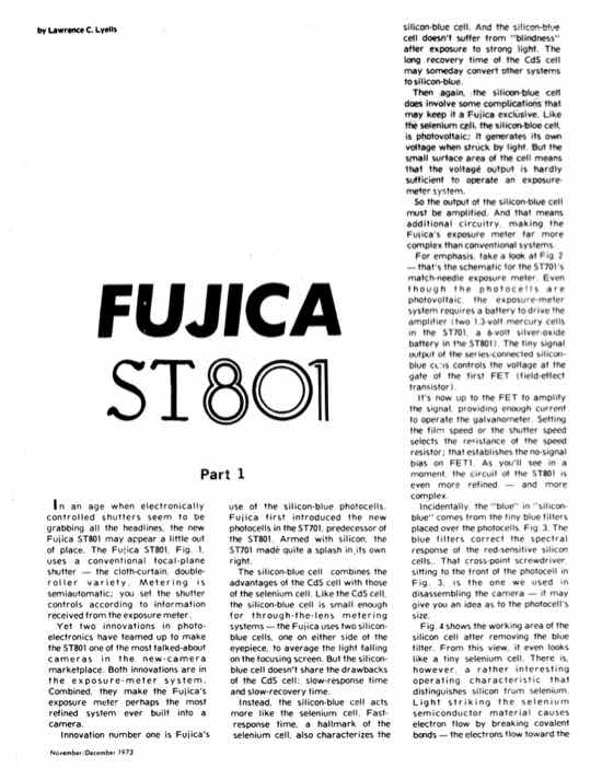 Fujica ST801 technical manual preview