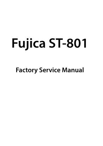 Fujica ST801 technical manual preview