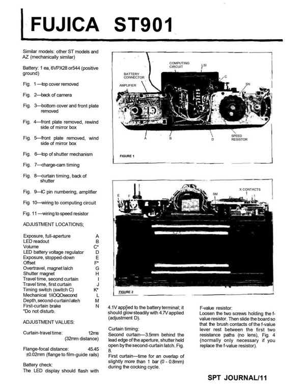 Fujica ST901 technical manual preview