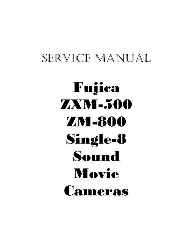 Fujica ZSM500 technical manual preview
