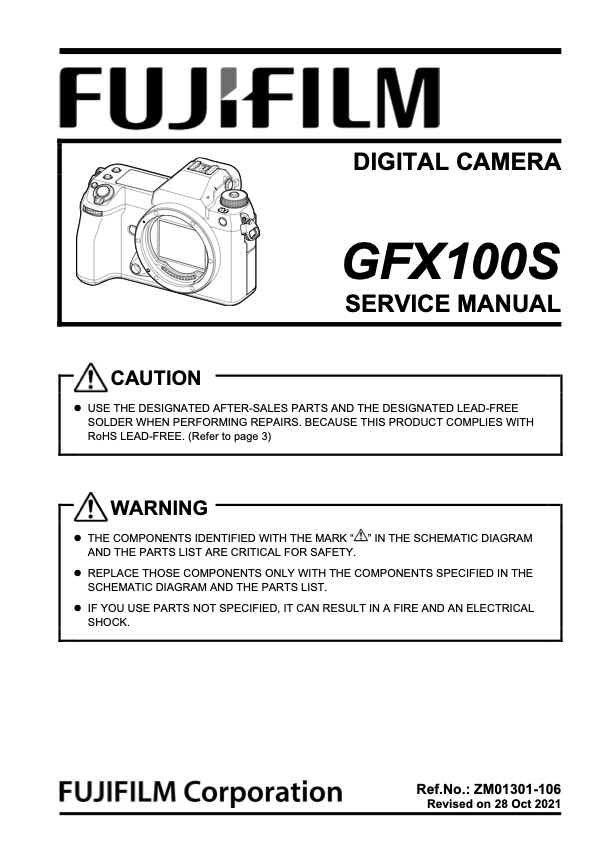 Fujifilm GFX 100S technical manual preview