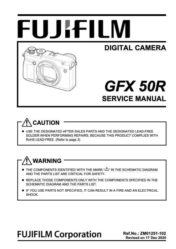 Fujifilm GFX 50R technical manual preview