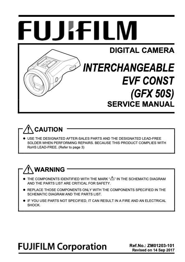Fujifilm GFX 50S technical manual preview