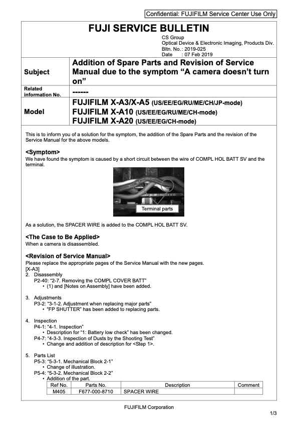 Fujifilm X-A3 technical manual preview